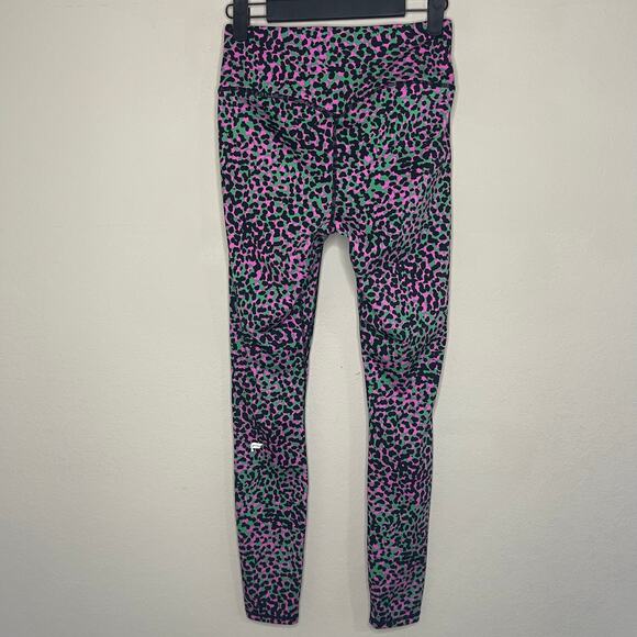 Fabletics Motion365+ High-Waisted Legging in Grass Green Safari Spots - Size XS - Picture 5 of 6